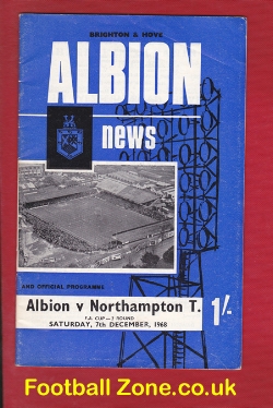 Brighton Hove Albion v Northampton Town 1968