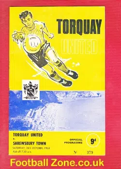 Torquay United v Shrewsbury Town 1968