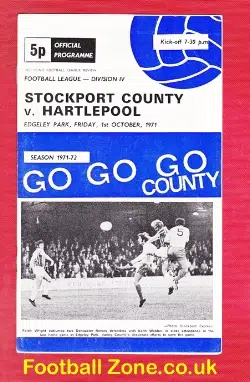 Stockport County v Hartlepool United 1971
