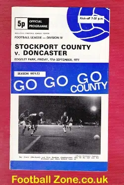 Stockport County v Doncaster Rovers 1971