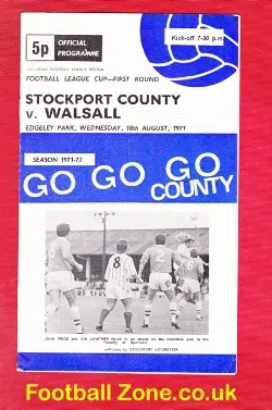 Stockport County v Walsall 1971