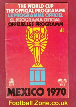 World Cup Mexico Souvenir Brochure 1970