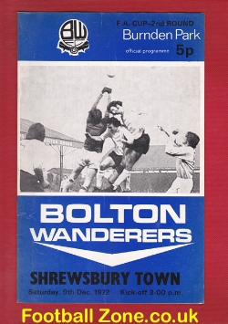 Bolton Wanderers v Shrewsbury Town 1972