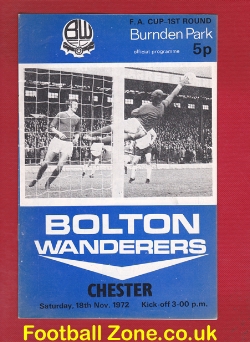 Bolton Wanderers v Chester 1972