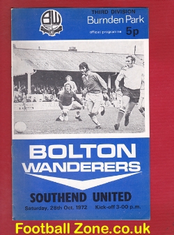 Bolton Wanderers v Southend United 1972