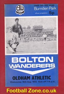 Bolton Wanderers v Oldham Athletic 1972 – 16th August
