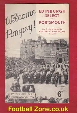 Hearts - Edinburgh Select v Portsmouth 1952 - at Tynecastle Park