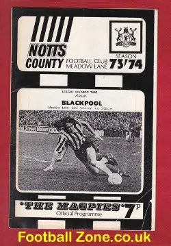 Notts County v Blackpool 1974