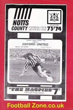 Notts County v Oxford United 1973