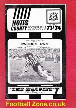 Notts County v Swindon Town 1973