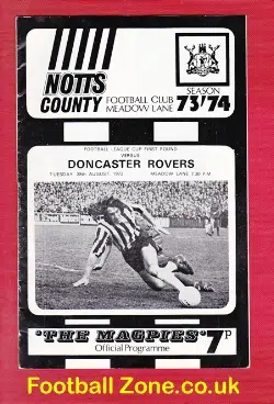 Notts County v Doncaster Rovers 1973