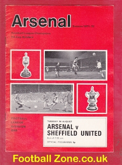 Arsenal v Sheffield United 1971