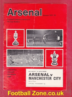 Arsenal v Manchester City 1971