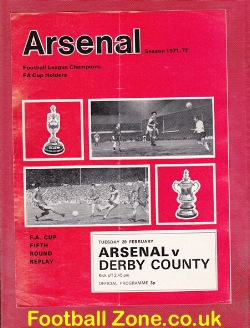 Arsenal v Derby County 1972 – FA Cup Replay