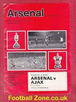 Arsenal v Ajax 1972 - European Cup