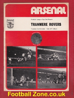 Arsenal v Tranmere Rovers 1973 – League Cup