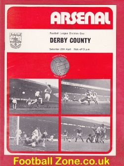 Arsenal v Derby County 1974