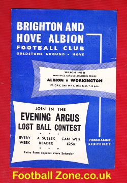 Brighton Hove Albion v Workington 1966