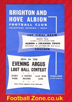 Brighton Hove Albion v Swansea Town 1965