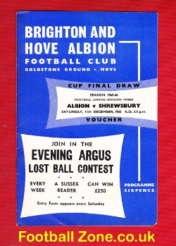 Brighton Hove Albion v Shrewsbury Town 1965