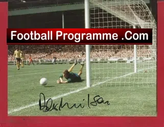 Arsenal Bob Wilson Autographed Photo 1980s - football memorabilia