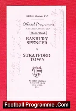 Banbury Spencer v Stratford Town 1956 – RAF Semi Final