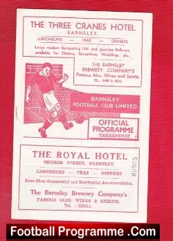 Barnsley v Liverpool 1957 - football programme