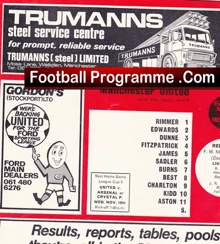Bill Foulkes Testimonial Manchester United 1970 – George Best