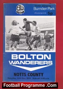 Bolton Wanderers v Notts County 1972