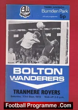 Bolton Wanderers v Tranmere Rovers 1972