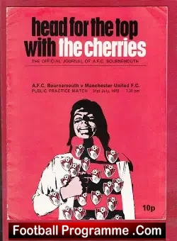 Bournemouth v Manchester United 1972 Practice Match Law Charlton