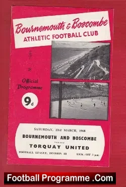 Bournemouth v Torquay United 1968
