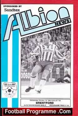 Brighton Hove Albion v Brentford 1994 - football programme