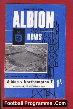 Brighton Hove Albion v Northampton Town 1968