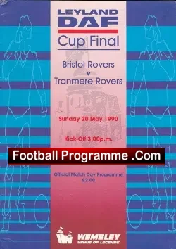 Bristol Rovers v Tranmere Rovers 1990 – LDF Cup Final