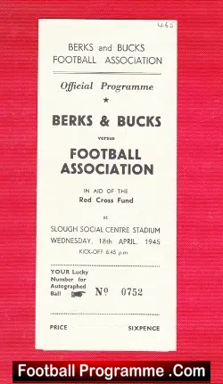 Buckinghamshire + Berks v FA 1945 – Matt Busby + Fagan
