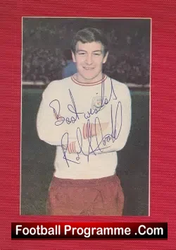 Burnley Ralph Coates Signed Picture 1960s - football memorabilia