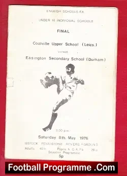 Coalville Upper School v Easington Secondary School 1976 – Boys