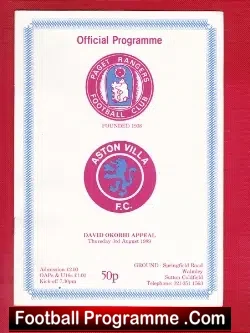 David Okorhi Benefit Appeal Match Paget Rangers Aston Villa 1989