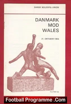 Denmark v Wales 1964 - football programme