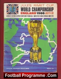 England 1966 World Cup Football Guide Book