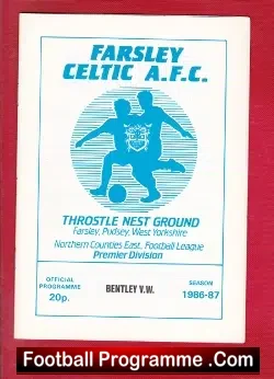 Farsley Celtic v Bentley Victoria Welfare 1986