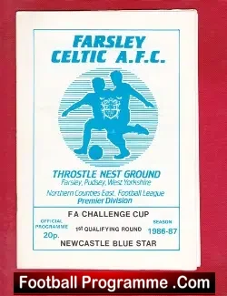 Farsley Celtic v Newcastle Blue Star 1986 – FA Cup