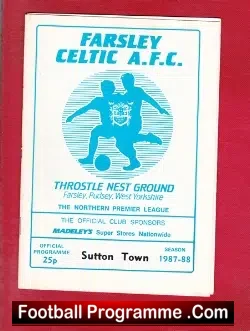 Farsley Celtic v Sutton Town 1987