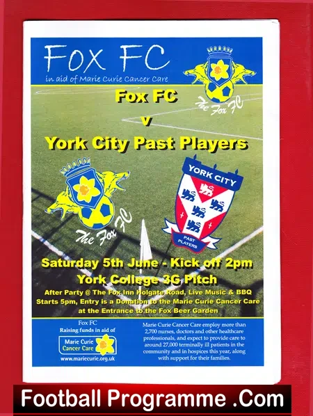 Fox v York City 2011 – York Past Players – Charity Match