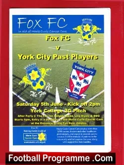 Fox v York City 2011 – York Past Players – Charity Match