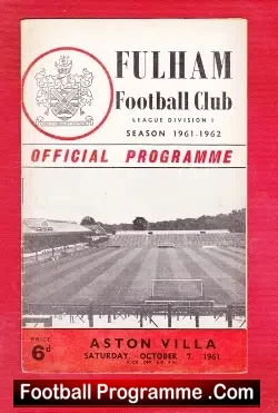 Fulham v Aston Villa 1961