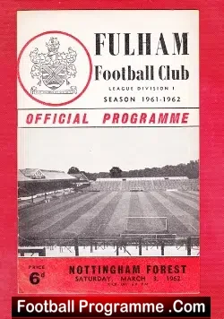 Fulham v Nottingham Forest 1962