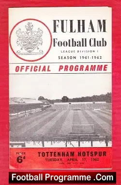 Fulham v Tottenham 1962