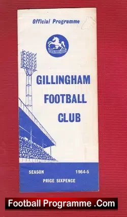 Gillingham v Mansfield Town 1965 - football programme